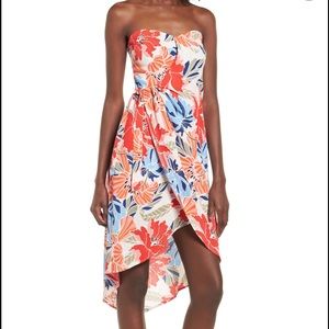 ASTR the Label Josefina Floral Strapless Dress